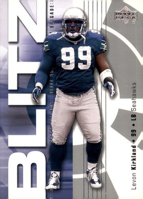 2002 Upper Deck Blitz Brigade #BB-10 Levon Kirkland Seahawks LB Insert