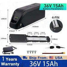 36V 15Ah 200W ~ 1500W Hailong Ebike Battery Electric Bike Bicycle Lithium 4-Pin