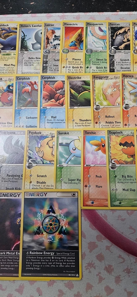 Juego completo de pokemon ex holon phantom común y poco común LP/NM Foto 4 de 4