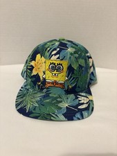 Sponge Bob SquarePants Tropical Hat SnapBack Nickelodeon Embroidered Sponge Bob