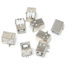 Honbay 20PCS USB 2.0 Type B Female Socket Connector Jack Port, 4-Pin Silver 