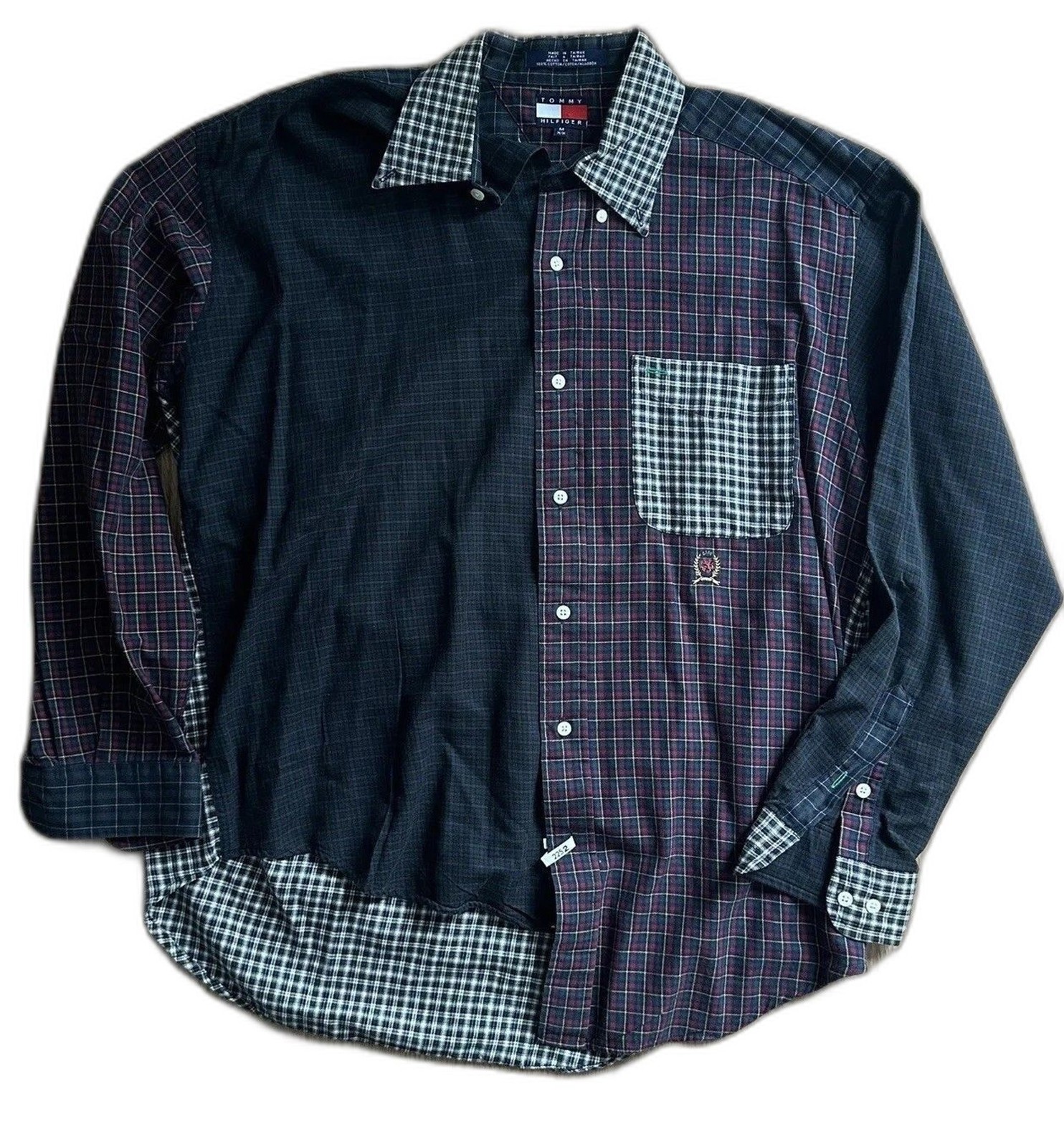 Tommy Hilfiger Men's Patchwork Button-Down Long S… - image 1
