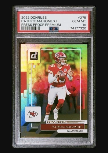 2022 Panini Donruss Patrick Mahomes II #275 Press Proof Premium PSA 10 Gem Mint