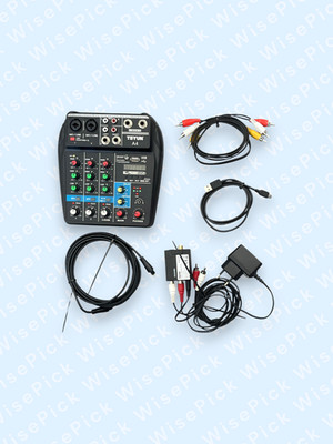 TEYUN A4 Mischpult 4-Kanal Mixer USB Audio Interface Bluetooth MP3 DJ Pult