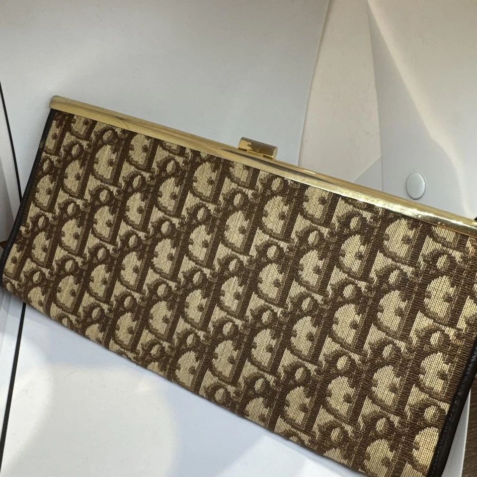Christian Dior Clutch Bag Vintage Dior Trotter Second Pouch Color Brown Japan - Image 2 of 4