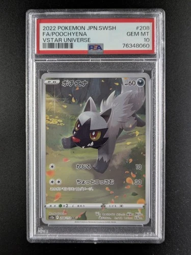 2022 Pokemon POOCHYENA #208/172 VSTAR Universe Art Rare Holo Japanese PSA 10