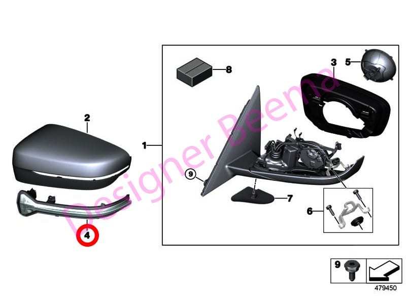 OEM BMW 7 G11 Left Wing Mirror Turn Indicator Light 51167414651 