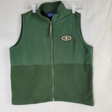 Disney Pooh Fleece Vest Bouncy Tigger Playful Friend Green Full Zip Y Large