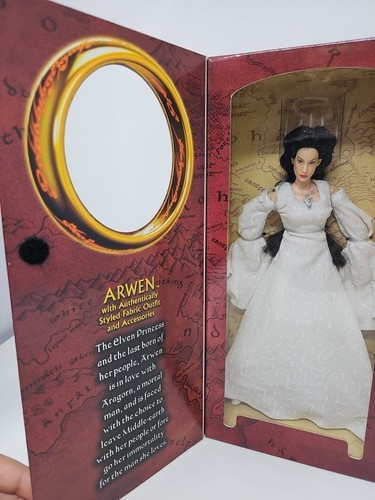 RARO Vestido Blanco El Señor de los Anillos ARWEN 12" Muñeca Figura de Acción Juguete Biz - Nuevo en Caja - Imagen 3 de 4