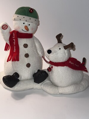 2004 Hallmark Jingle Pals Snowman Dog Animated Musical Singing