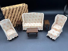 Concord Living Room Dollhouse Furniture WingBack Sofa Chairs Tables Ottoman NEW!