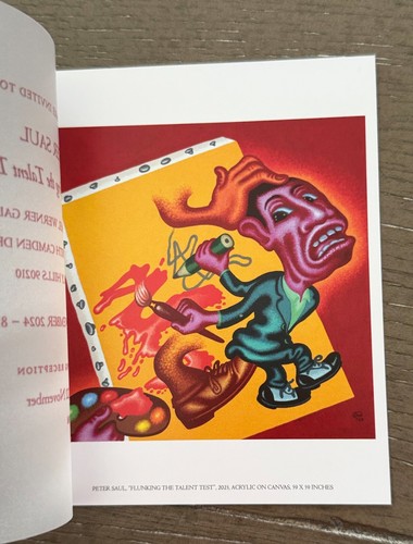 2025 PETER SAUL Promo Art Invite/Announcement FLUNKING THE TALENT TEST Werner LA - Picture 2 of 3