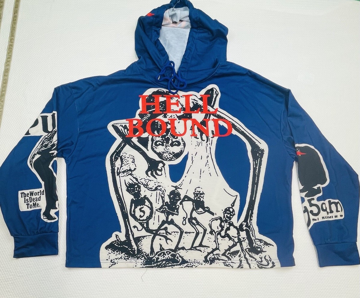 Y2K Hoodie Trend Punk Mummy Print Hoodie Unisex XL