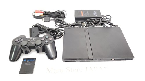 "Region Free" SONY Playstation 2 PS2 Slim Console SCPH-75000 Charcoal Black - Picture 2 of 18