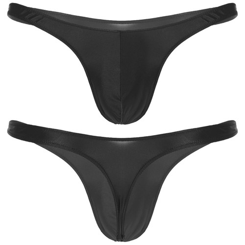 Herren Low Waist Slip Bikini Stretchig Glänzend Tangas Badehose Unterwäsche - Bild 4 von 115