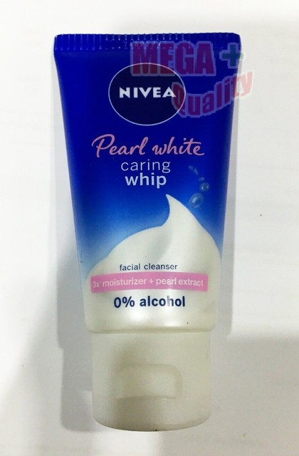 nivea pearl white caring whip facial cleanser