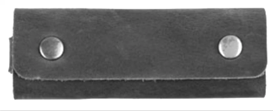 2piece men women key box case Rings holder pocket Leather pouch bag black 597 Foto 3 de 4