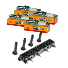 NTY SET Zündspule + 4x NKG Zündkerze für Opel Astra G Caravan F35_ 1.6 Vectra C
