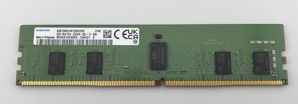 Samsung 8GB (1x8GB) 1Rx8 PC4-25600R DDR4-3200MHz M393A1K43DB2-CWE Memory Module - Image 3 of 4