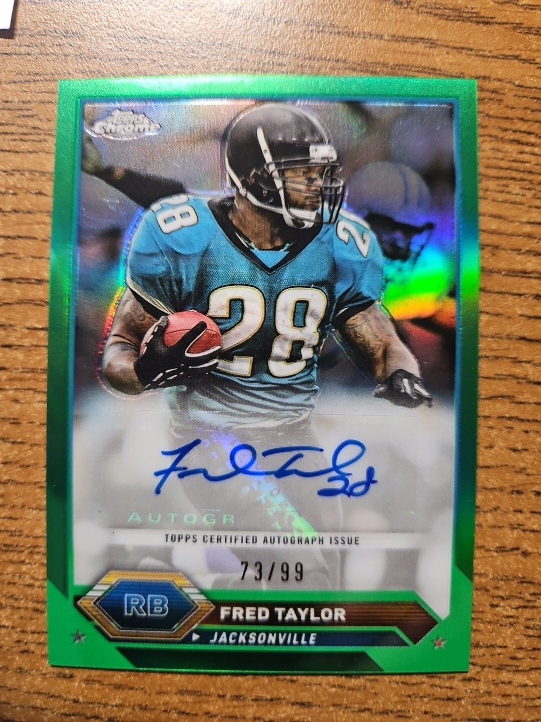 2023 Topps Composite Chrome FRED TAYLOR Green Refractor Auto /99 #TCA-FT