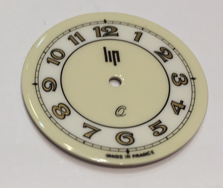 Cadran de montre Lip Quartz rond 25,5 mm ancien composant de rechange horlogerie