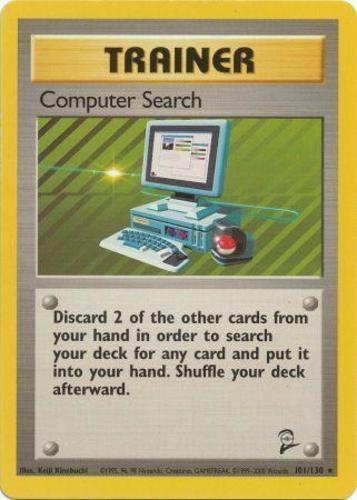 Pokemon - Computer Search - 101/130 - Rare - Unlimited Edition - Base Set 2 - NM - Picture 1 of 1