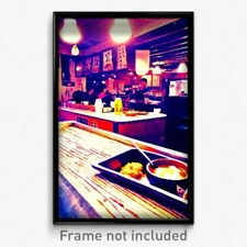 Pixel Art Poster - Quaint Ramen (8 Bit Psychedelic Trippy Video Game Print)
