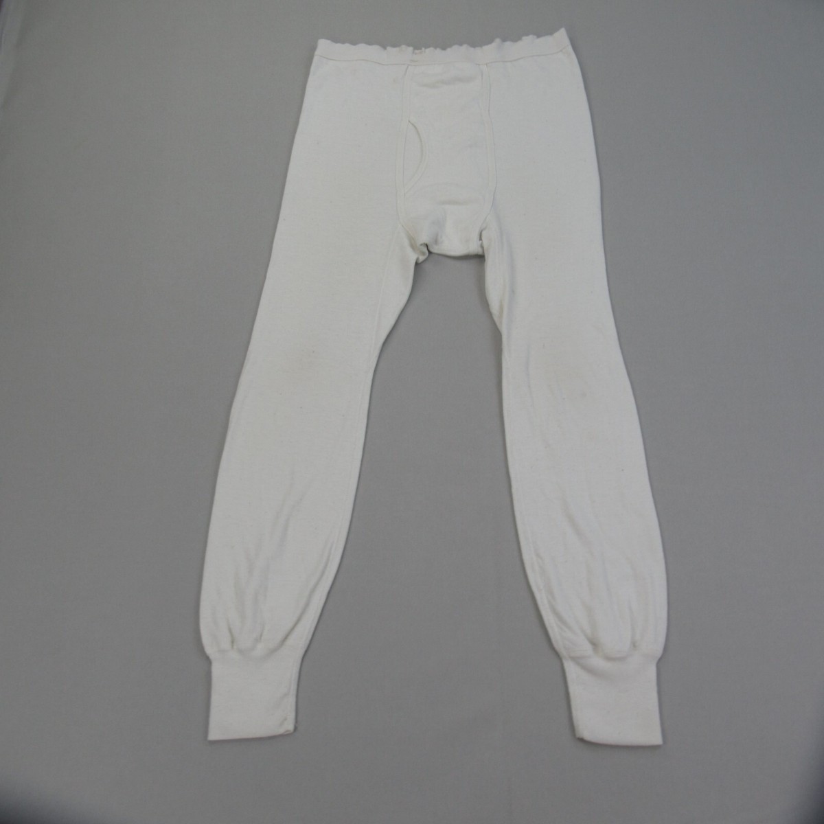 Vintage Duofold Pants Mens L White Thermal Base Long John Comfor-Them Pant 28