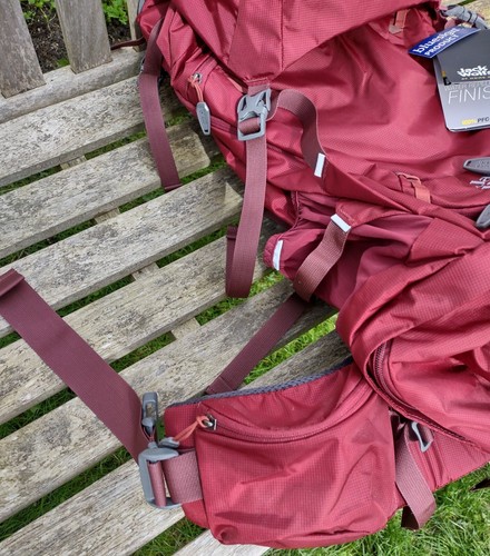 Jack Wolfskin Highland Trail 55 Rucksack - Backpack - Burgundy - BRAND NEW! - Picture 14 of 18