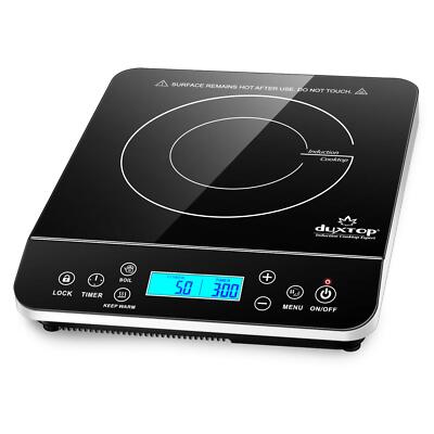 Duxtop Portable Induction Cooktop Burner,1800 Watts, Silver 9600LS/BT-200DZ