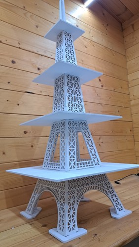 Alzata alzatina portadolci Torre Eiffel, espositore , 4 ripiani, altezza 1 metro - Imagen 26 de 30