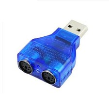 For PS/2 Mouse Keyboard USB To Dual 2 PS2 PS/2 Converter Adapter