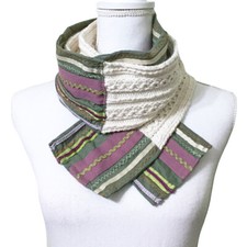 Hand Knit Scarf Cable Knit Cotton Made in USA