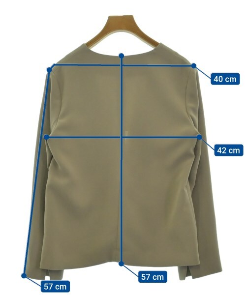 NATURAL BEAUTY BASIC Collarless Jacket LightGray … - image 8