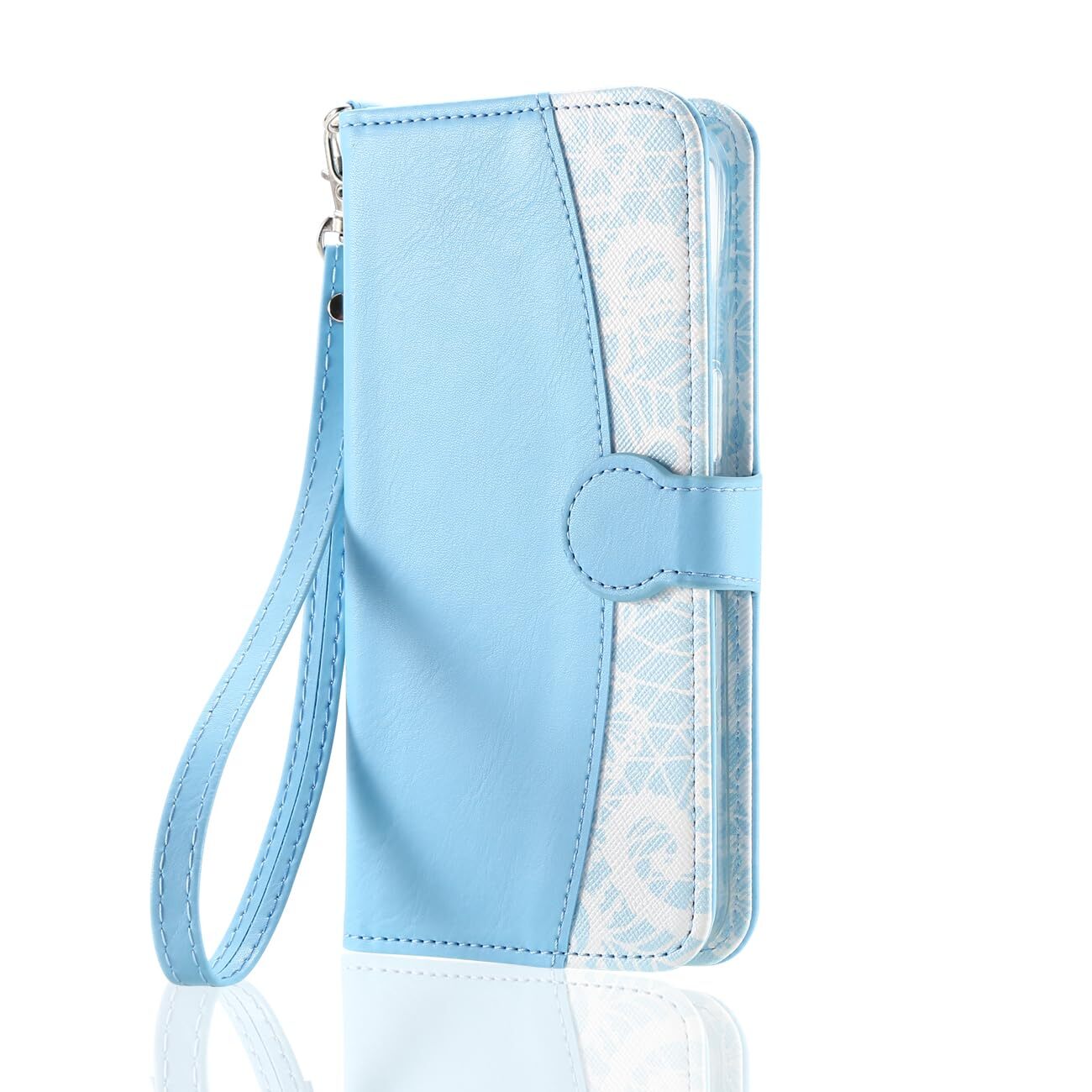 iPhone 14 Smartphone Case Cute Notebook Type with Strap Lace Pattern Adult  870