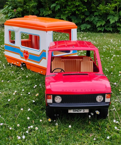 Vintage 1980s SINDY Range Rover and Caravan - Pedigree Toys England - Photo 3/12