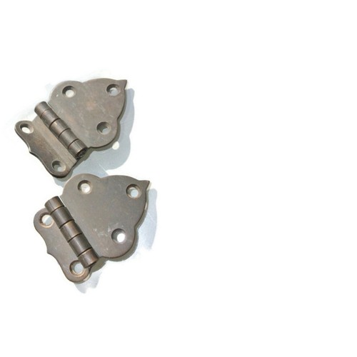 4 small OFFSET hinges 2 " vintage aged style solid Brass 5.5cm DOOR heavy - Picture 5 of 10