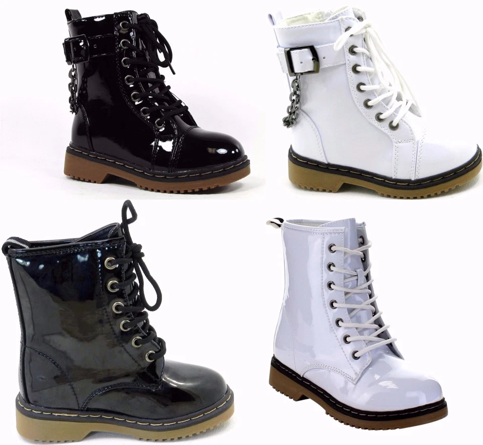 Niños Pequeños Bebés Niñas Combate Moda Cómodas Botas Zapatos Talla 9-13, 1-4 Foto 4 de 4