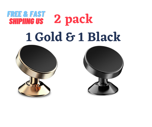 2Pack Magnetic Car Mount Dashboard Holder For Cell Phone Universal 3 in 1 - Photo 2 sur 12