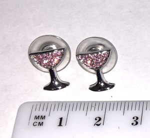 Pink-Silver-Cosmopolitan-Drink-Earrings-Stainless-Steel-Jewelry-SZE300