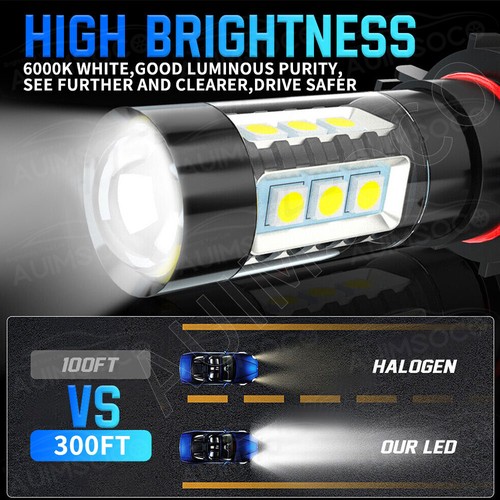 2pcs 5202 H16 PS24W 2504 6000K Super White LED Fog Light Bulbs Car Accessories - Picture 5 of 13