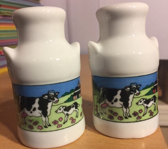 milk can salt and pepper shakers