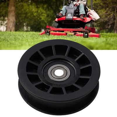 1x Lawn Mower Part Lawn Tractor 194327 Black Flat Idler Pulley For