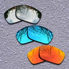 Silver Blue Red Replacement Lenses For-Oakley Fuel Cell OO9096 Polarized
