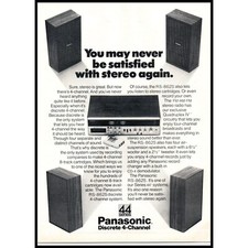 1974 Panasonic 44 Series RS-862S Stereo Vintage Print Ad Audiophile Wall Art