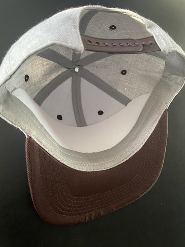 RETRO SWINGING FRIAR LOGO SAN DIEGO PADRES GRAY BROWN ADULT SIZE SNAPBACK HAT - Picture 5 of 8