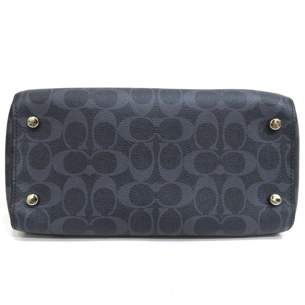 Used COACH 93987 SA Rank Shoulder Bag Handbag 2WAY Diagonal Navy  