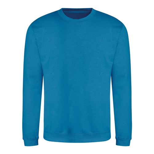 Mens Plain Sweatshirt Crew Neck Jumper Top Sweater Casual Sweat Top Ladies AWDis - Picture 37 of 43