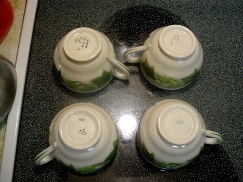 Vintage Set of 4 Franciscan Ivy Made in USA Cups - Picture 4 of 5