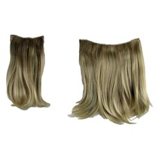 Hair Extensions Clip In 2 Piece POP Sandy Blonde Straight Volume 16"